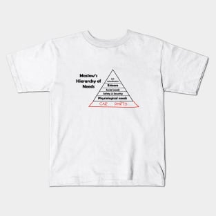 Maslow's Hierarchy of Car Parts Kids T-Shirt